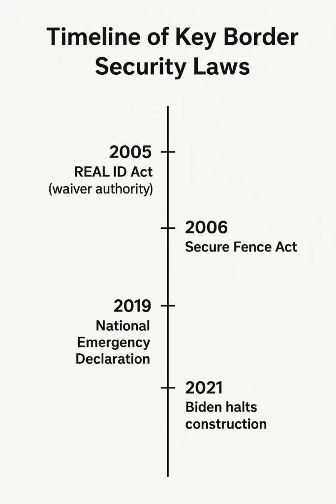 Timeline of Key Border Security Laws