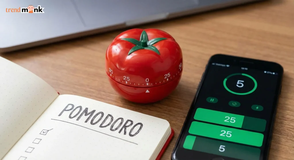 Pomodoro technique timer visualization
